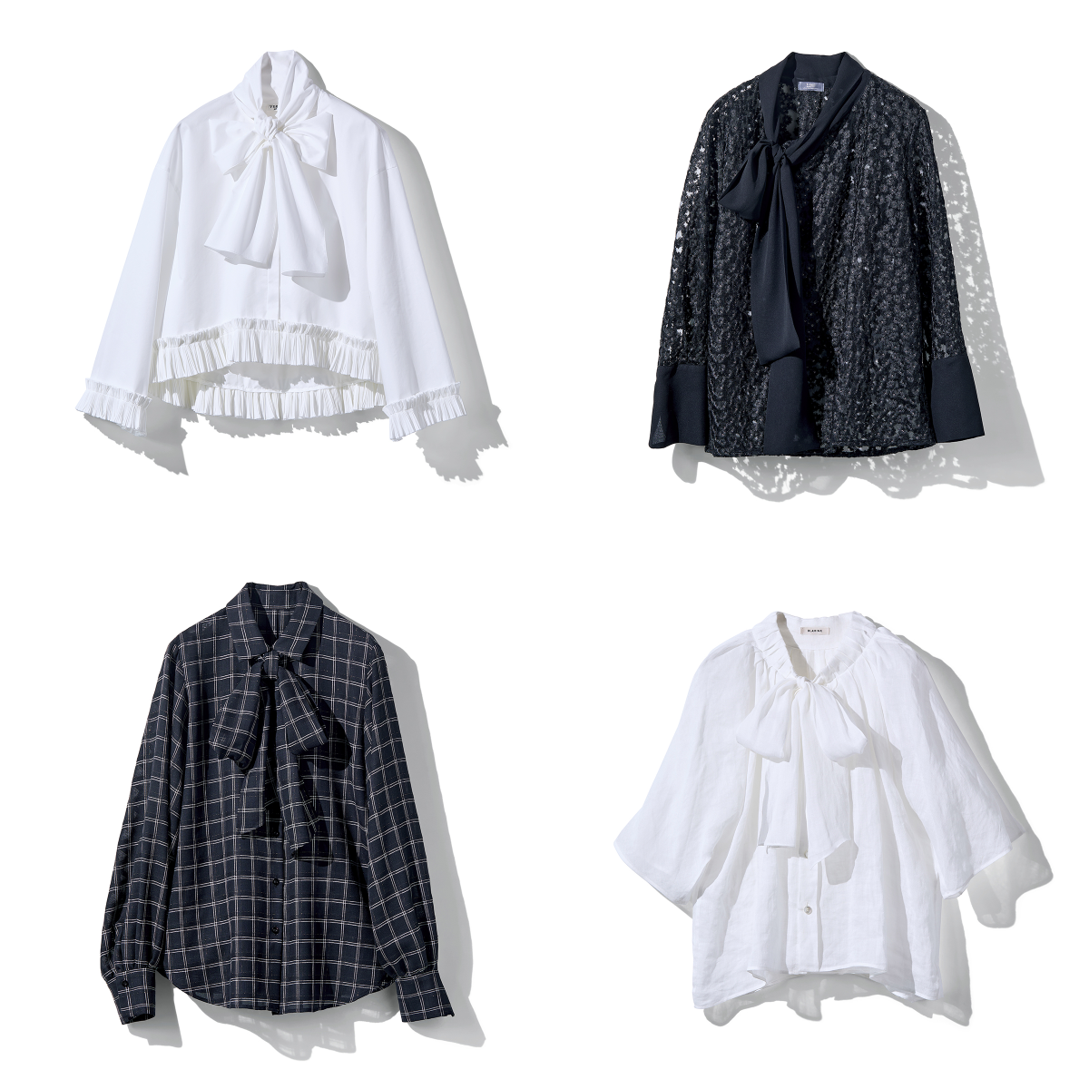 【黒＆白の着映えブラウス4選】ひと技効いたデザインで華やかに！