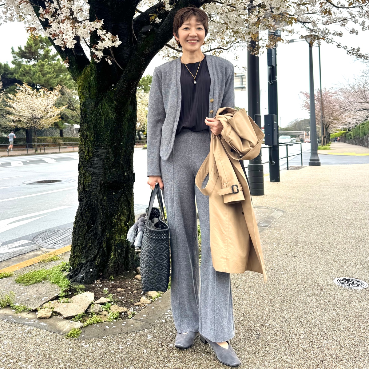 ZARAの上品セットアップで「下村観山展」＆桜満開の靖国神社へ