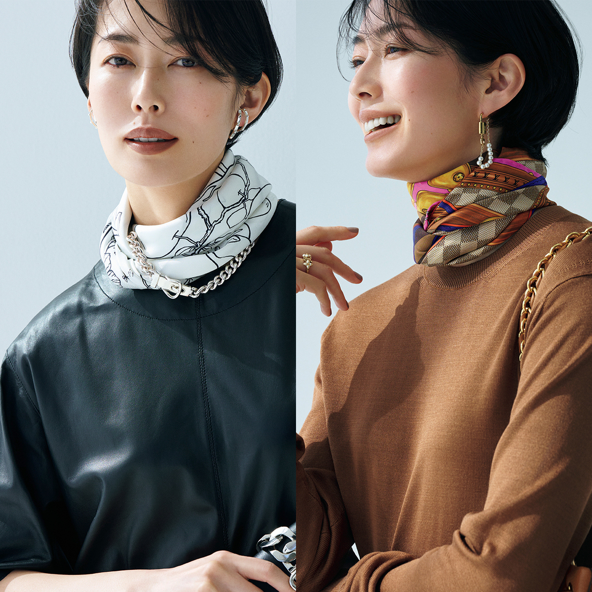 【最旬！スカーフの巻き方・選び方】さりげないアクセントで装いをブラッシュアップ