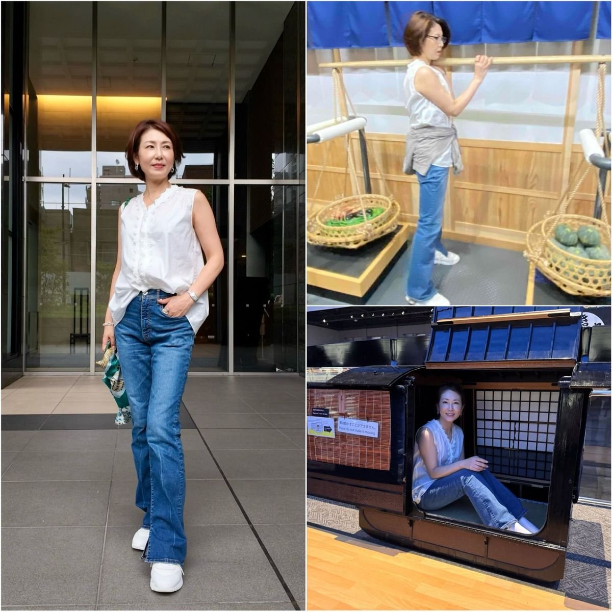 大人が楽しめる【江戸東京博物館】へ。エルメススニーカー✖️e-by eclatの別注SURTデニムでお出かけ。
