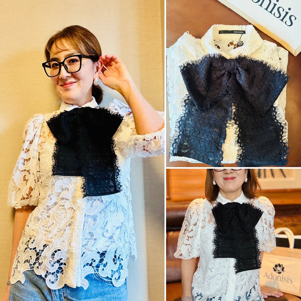 レースとBIGリボン🎀で大人可愛く、上品に✨✨