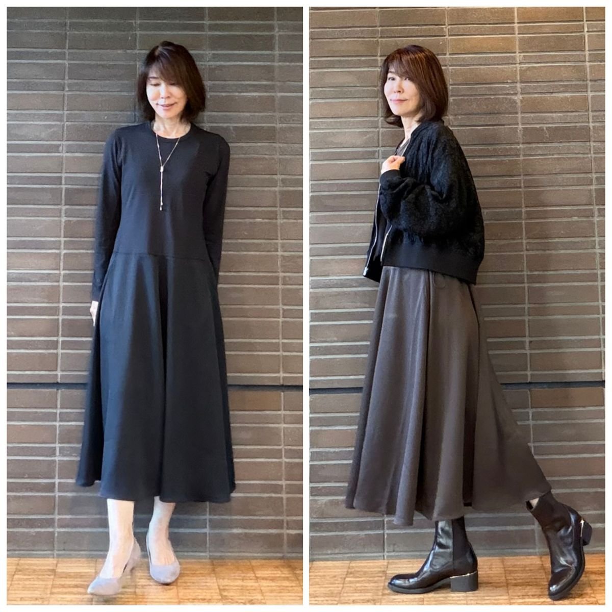 【50代・秋コーデ】着たらイロチで欲しくなる♪ウワサの秋冬ワンピ。【UNIQLO U】