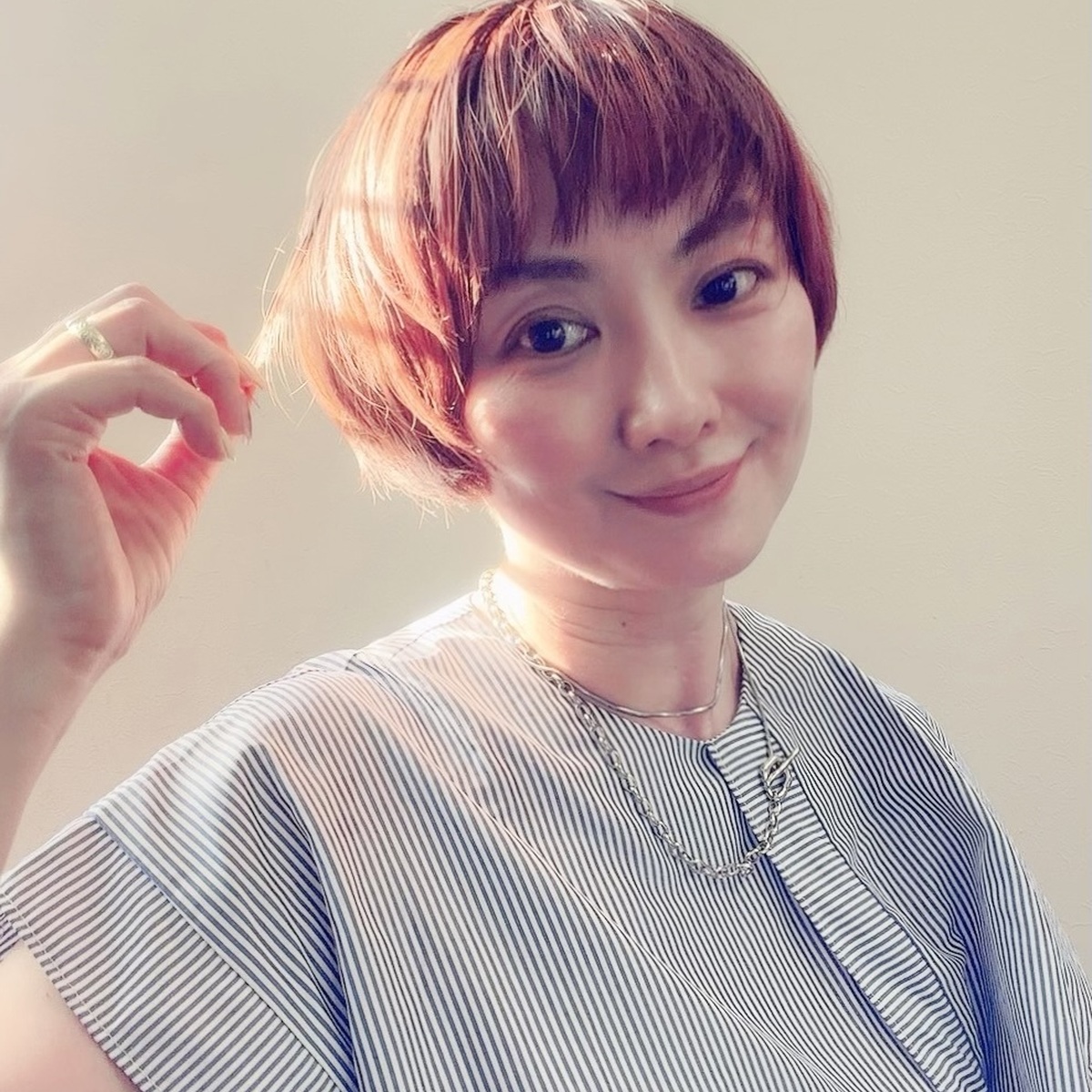【50代　ヘアー】安定のマッシュスタイル　初夏はカラーで遊ぶ