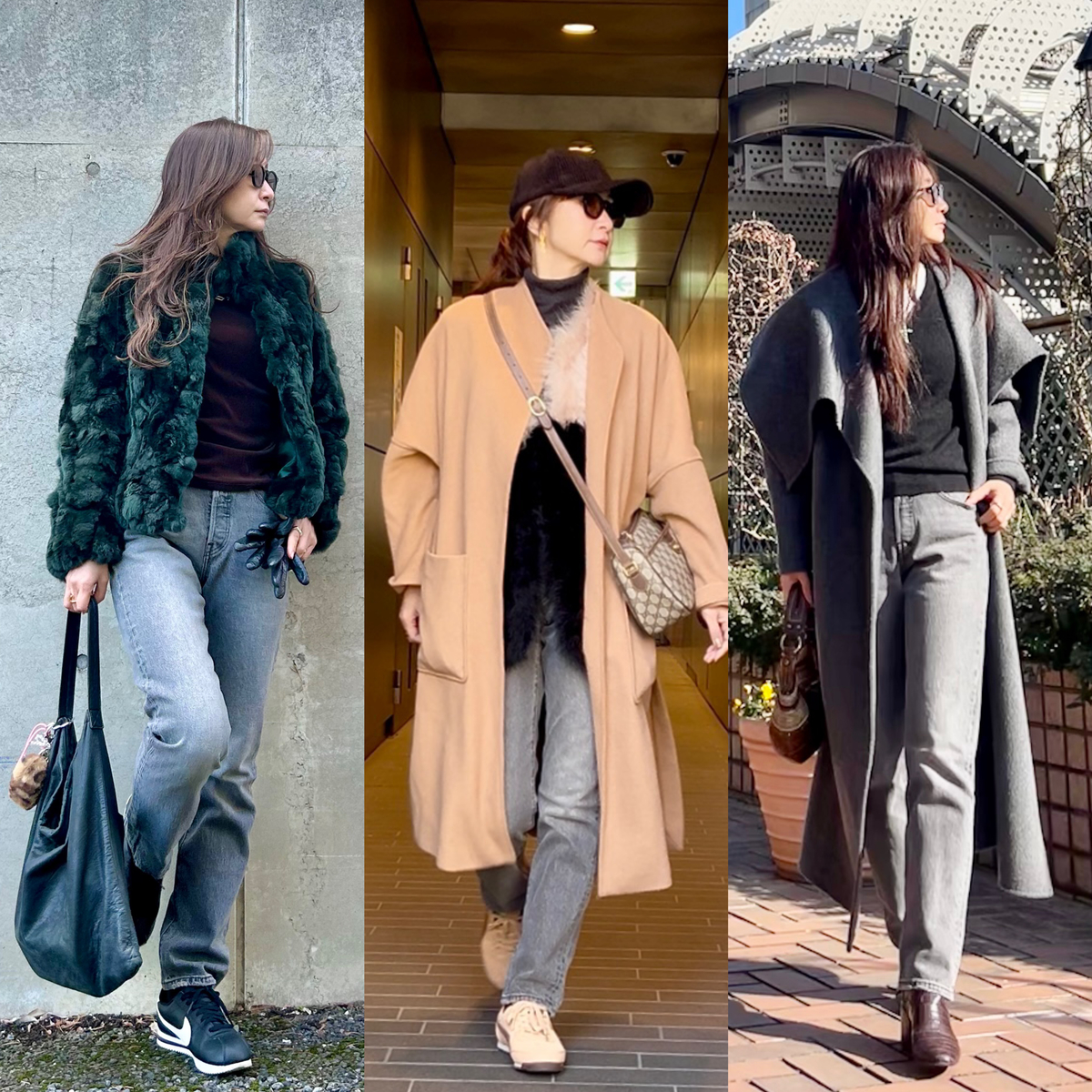 大人のブラックデニムコーデ