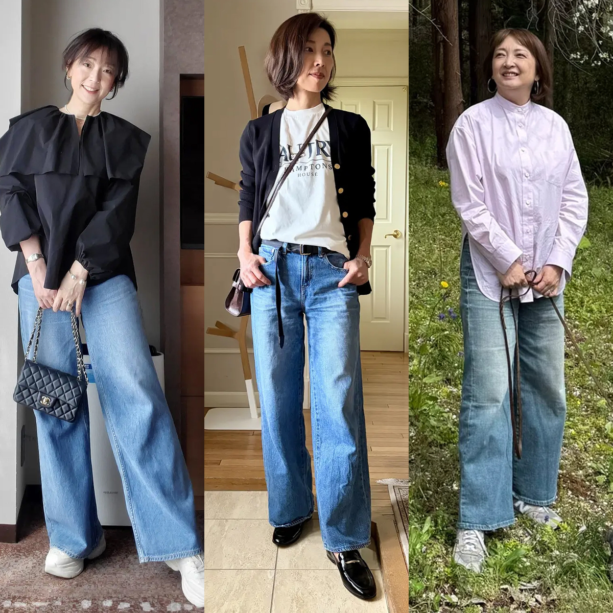 【おしゃれな40代・50代のデニムコーデ10選】初夏はシャツやブラウスとの組み合わせが人気