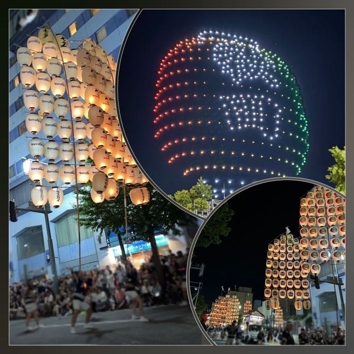 【秋田の夏祭り】迫力満点、竿燈まつり。今年はドローンショーも✨️