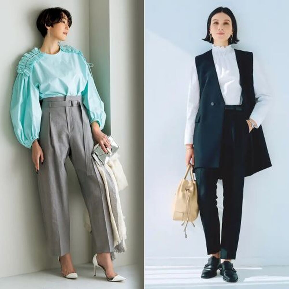 【気温21度の服装】華やかブラウスやセットアップ、ワンピーススタイルが春の日差しに映える！40代・50代コーデ8選