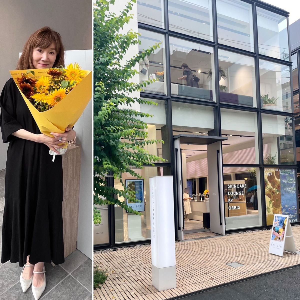  『SKINCARE LOUNGE BY ORBIS 』のワークショップで🌻ブーケを作って来ました