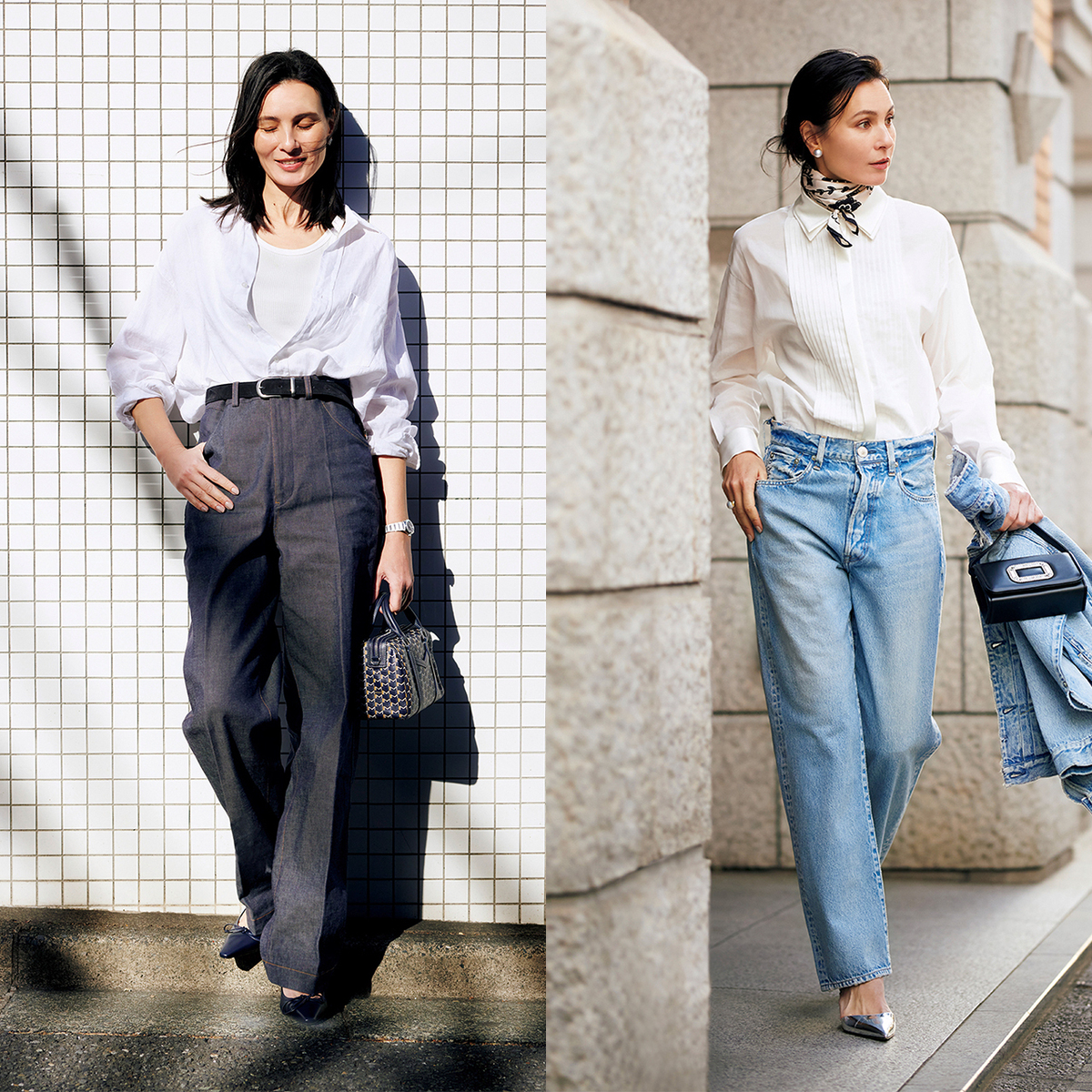 【白シャツ×デニムコーデ5選】大人のセンスを反映して今春は“軽やかリッチ”に更新