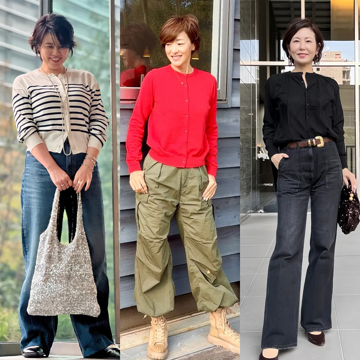 ユニクロやGUなどのプチプラアイテムも活用！40代・50代の「カーディガン×パンツコーデ」5選