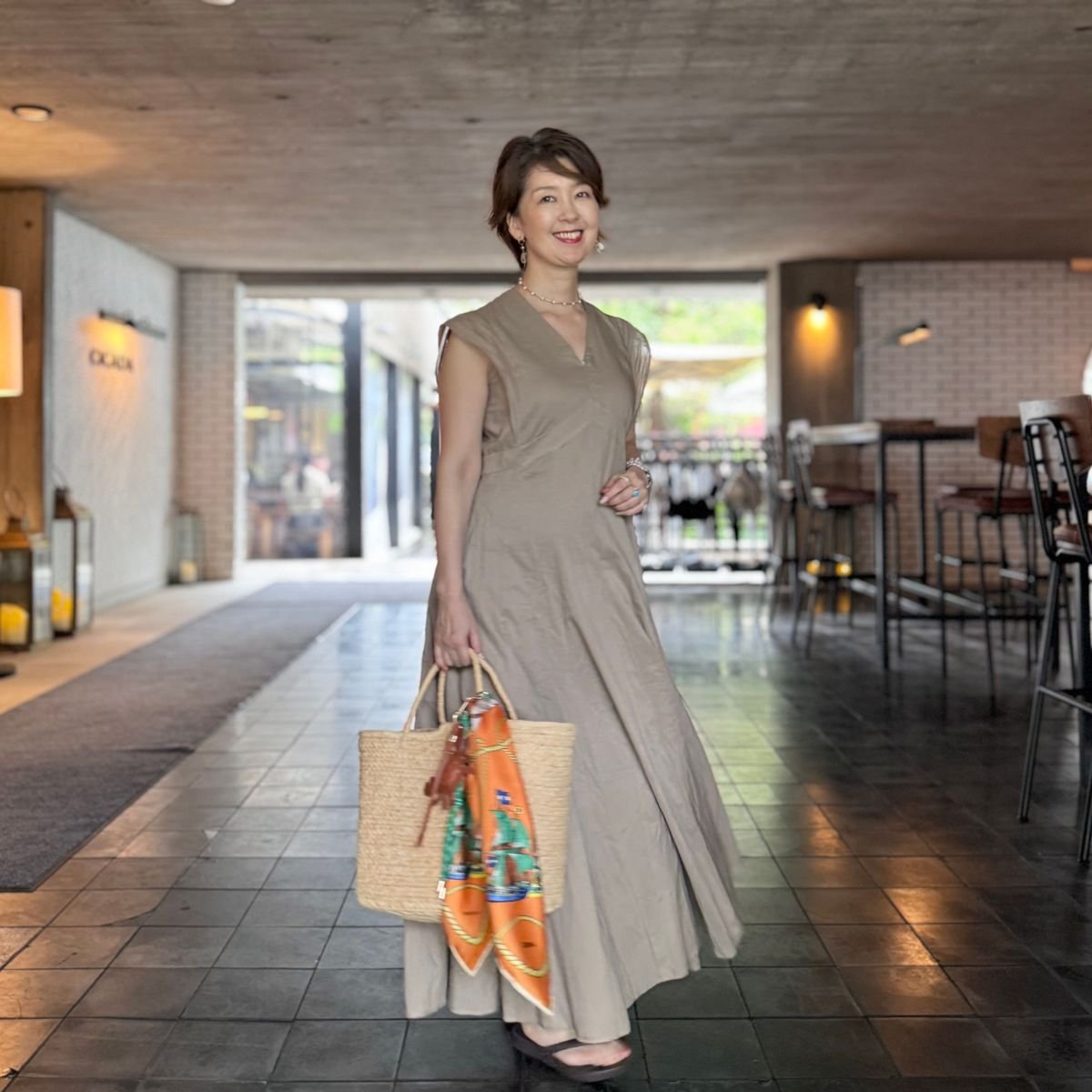 【50代の夏コーデ】MARIHAワンピースで表参道ランチ