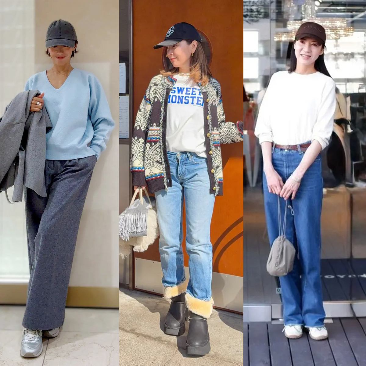 春の紫外線や花粉症対策にもおすすめ！40代・50代のキャップコーデ5選