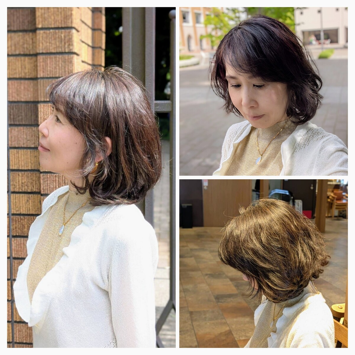 【50代ヘアスタイル】風薫る5月のスタイルは、ボブベースの理想的なシルエットになりました。
