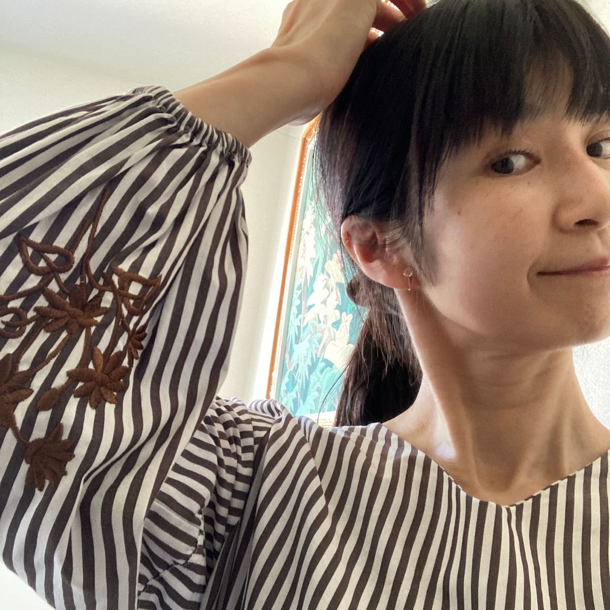秋晴れの運動会【ZARA】のトップスと【GU】のバレルレッグパンツで秋コーデを楽しむ