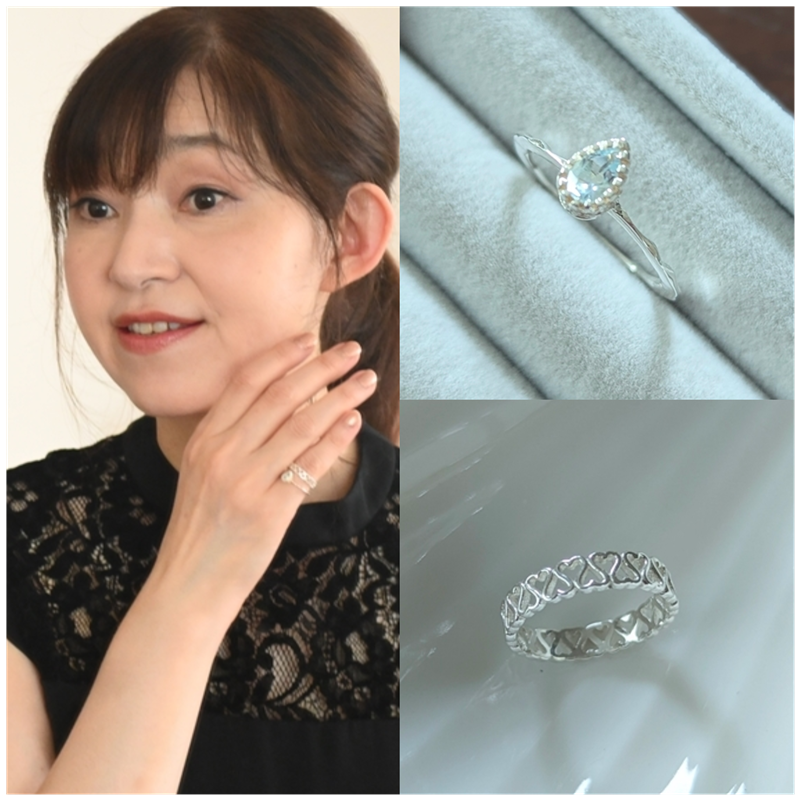 ピンキーリングで手元を華やかに♡