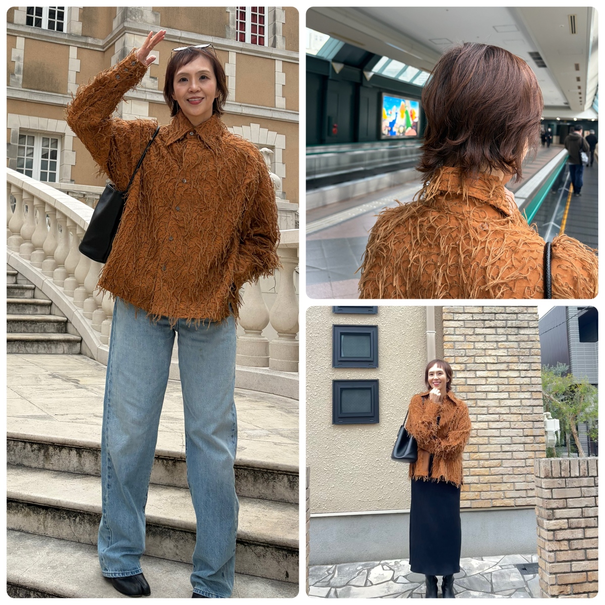 ちょっと癖ありますか？エッジの効いたこんなアウターにはUNIQLOのデニムやシンプルワンピで抜け感をプラス