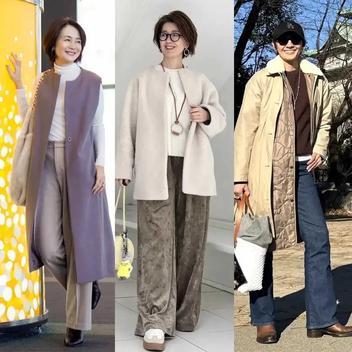 【40代・50代 冬のユニクロ・GUコーデ】冬の終わりにちょうどいい！春先まで活躍するおしゃれアイテム