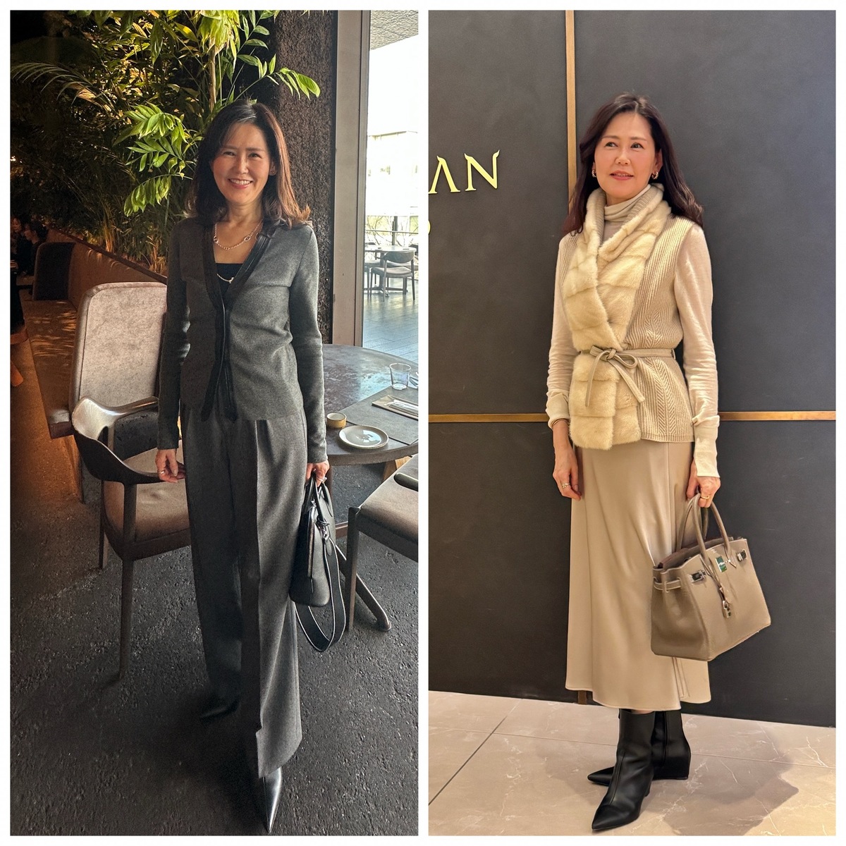 ワントーンコーデでエクラ女子会ランチへ【表参道・麻布台ヒルズ】