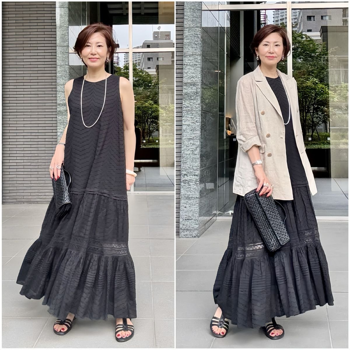 圧倒的高見え！【ZARA】の優秀メッシュバッグで仕上げる夏の洗練黒コーデ