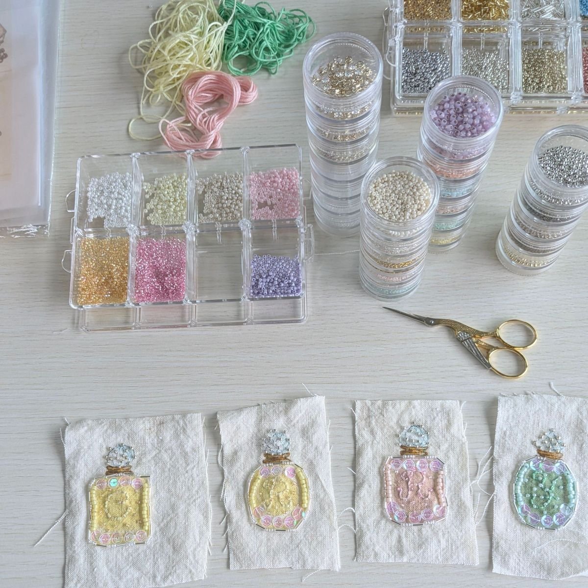 趣味の時間　「トールペイント＋ビーズ刺繡 」色選び～作り方まで
