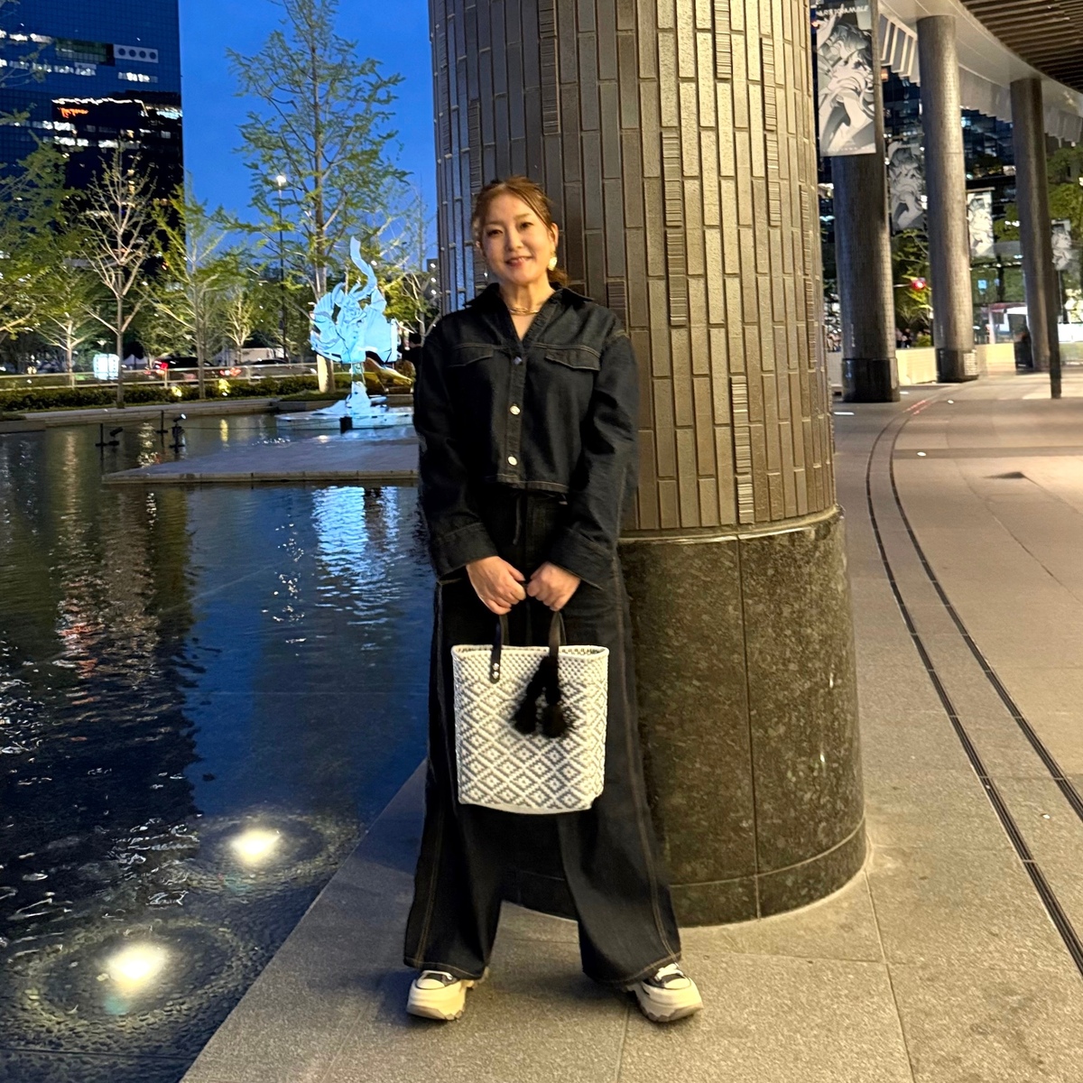 ZARAのデニムセットアップで、息子と夜ご飯デート