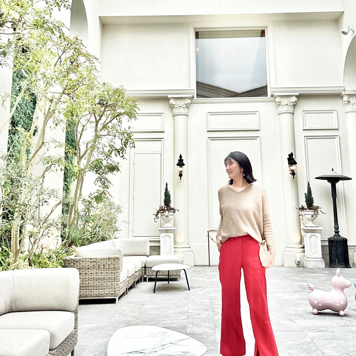 プチプラ赤いパンツで、ちょっと縁起を担いで中華街へお出かけ