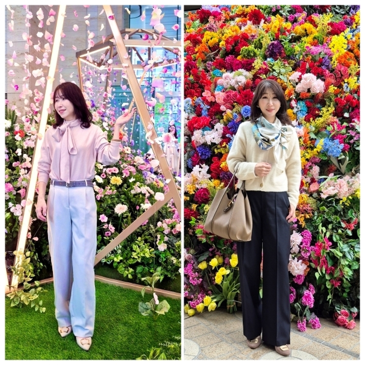 一足早いお花見コーデ🌸