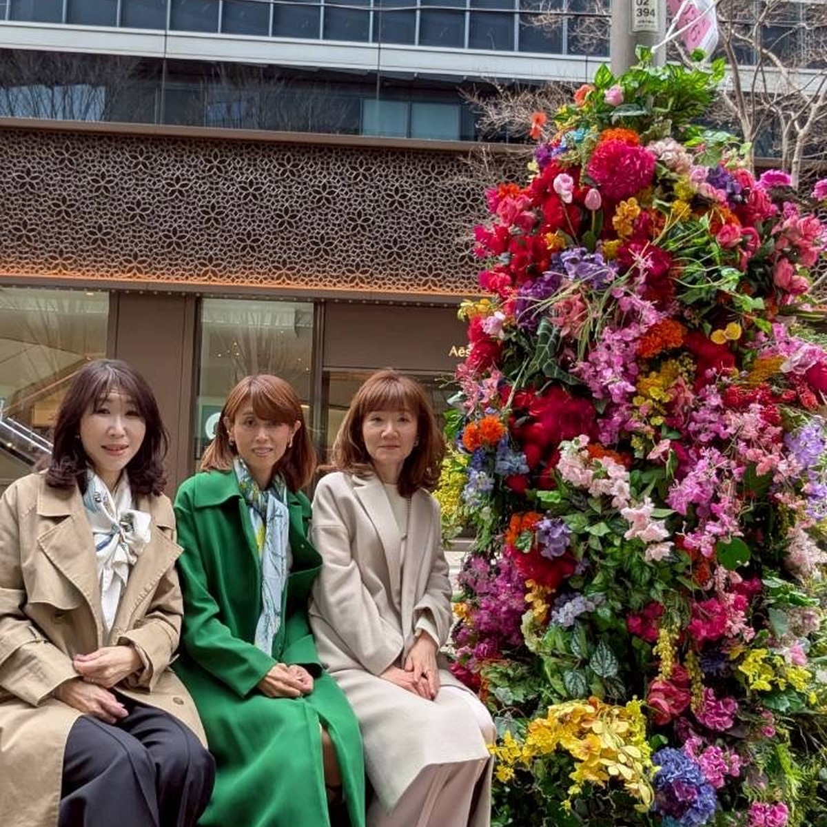 春色コーデでひと足早いプチお花見♪