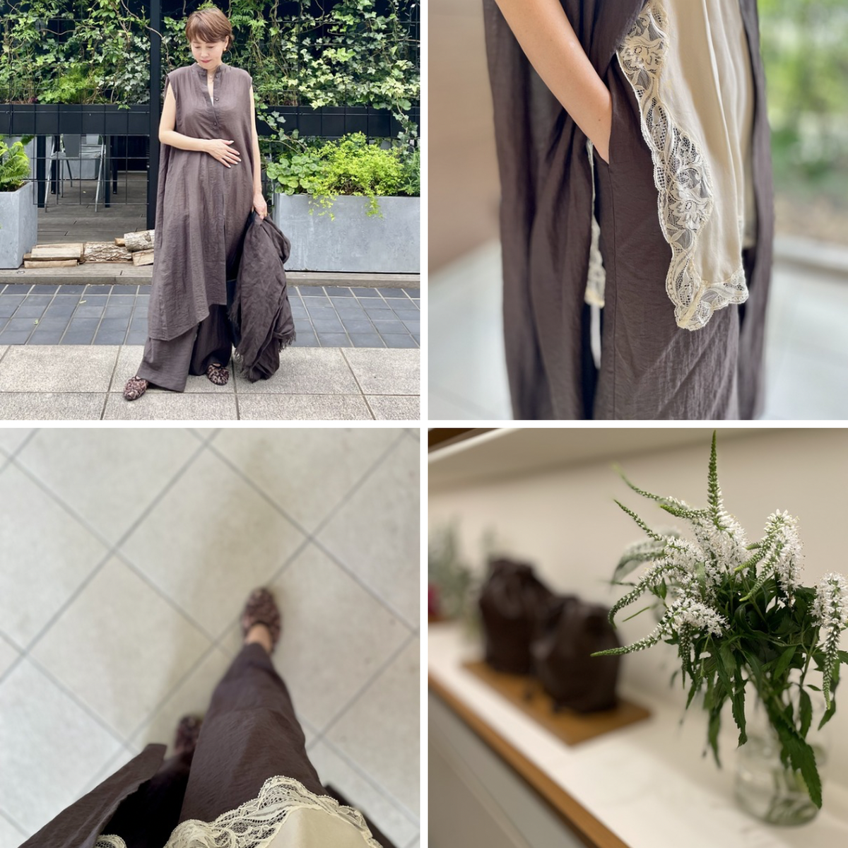 「そのお洋服、どちらのですか？」声をかけていただいた日の装い。手に取りやすい上質服がくれた小さな嬉しさ。