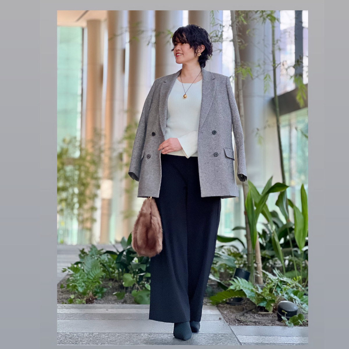 目黒不動尊へ行ってきました♪大人が自信を持って履けるE by éclatのセミワイドパンツ