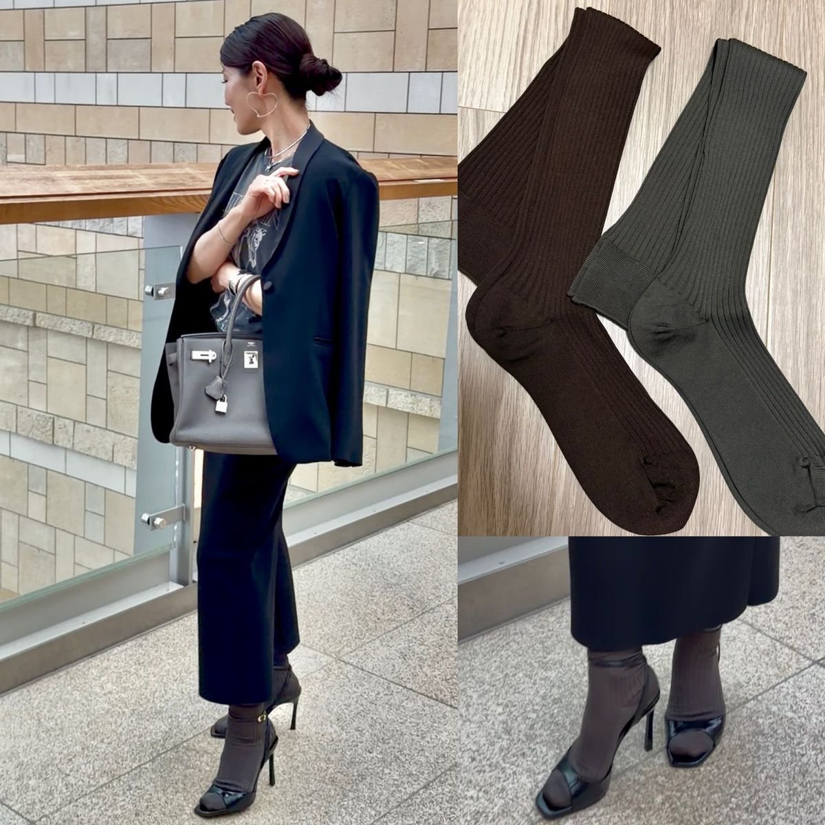 【9月の何履く？何着る？】シアーソックス×ZARAサンダル＆黒ジャケットで秋を先取り！大人の初秋コーデ