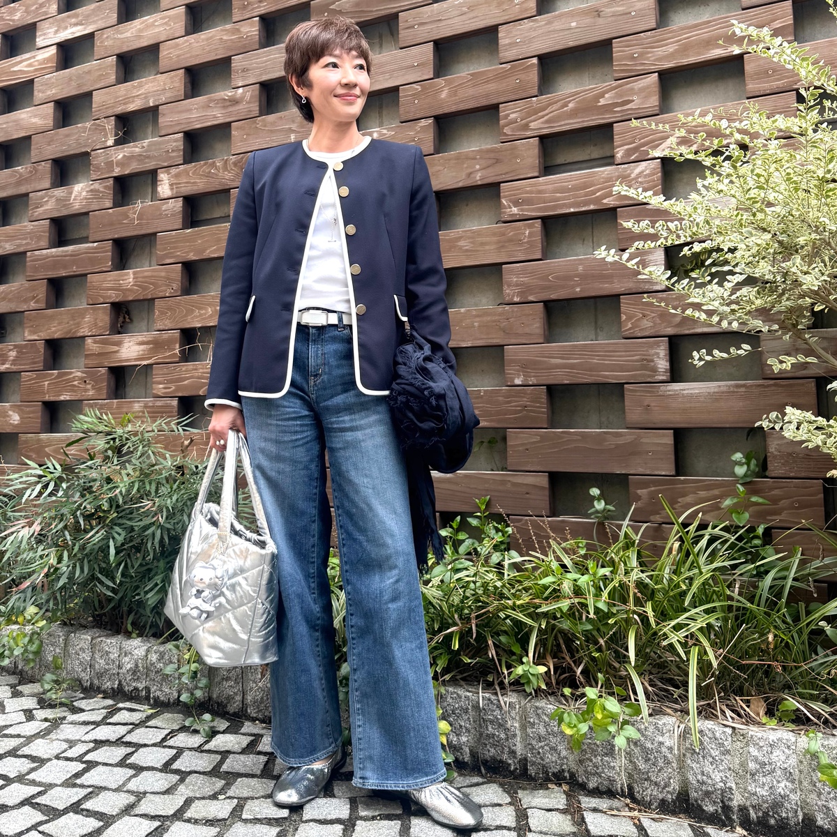 【ZARA】ネイビージャケットを羽織って隠れ家イタリアン L'albaへ@神楽坂