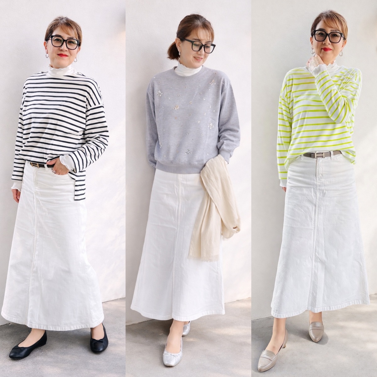 白のデニムで爽やかにお出かけ！！