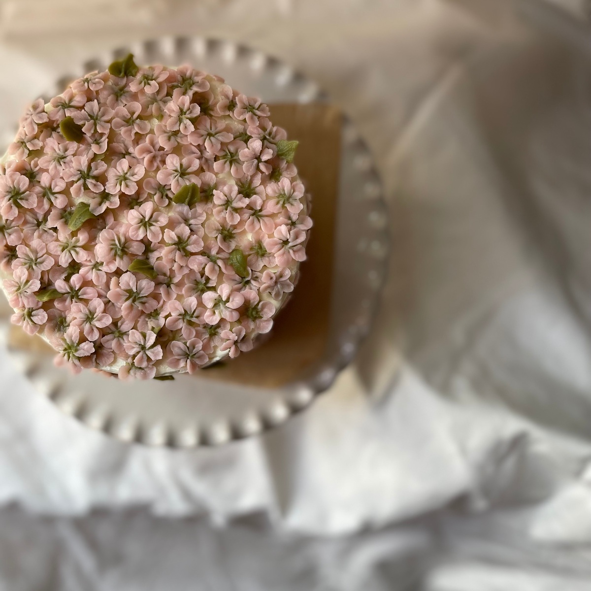桜の季節到来🌸桜モチーフのケーキを作ってみました。