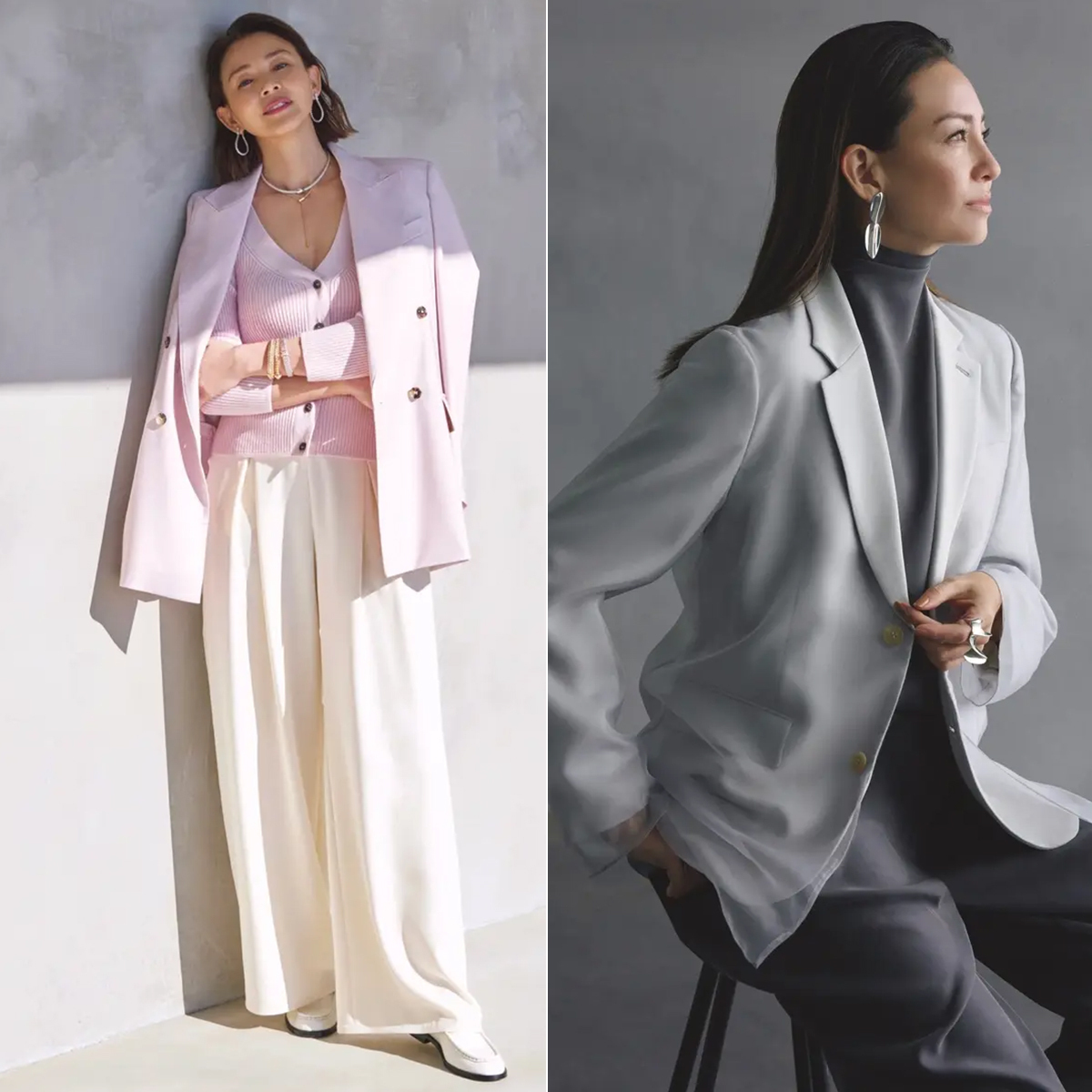 爽やかなカラーと透け感で鮮度アップ！50代の理想の春のワーキングスタイルが完成【50代の1週間コーデ】