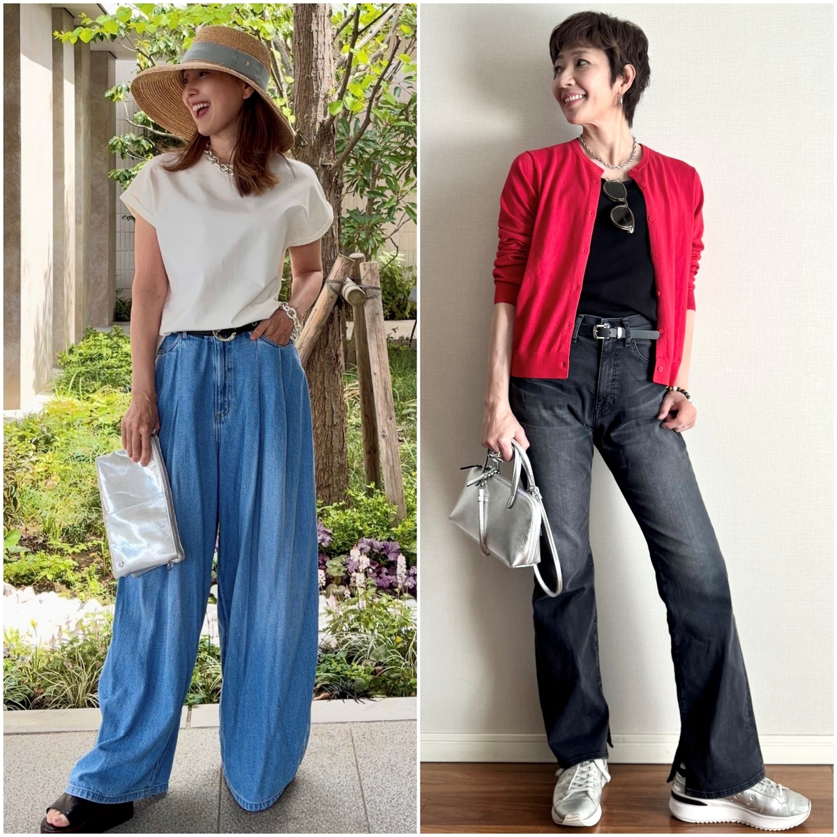 キャップや「ユニクロ」のカーディガンが大活躍！ おしゃれな40代・50代のUV対策を拝見