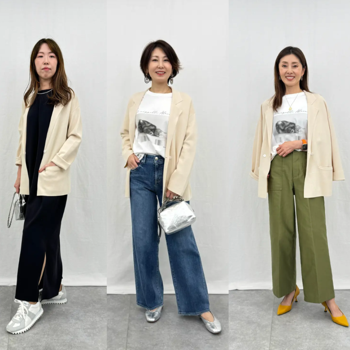 【50代 ファッション】売れ続けるのは理由がある！「three dots（スリードッツ）× éclat  ニットジャケット」はこの時季のお助けアイテム【E by éclat ウォッチャー・Ｆ美の深掘りダイアリー】