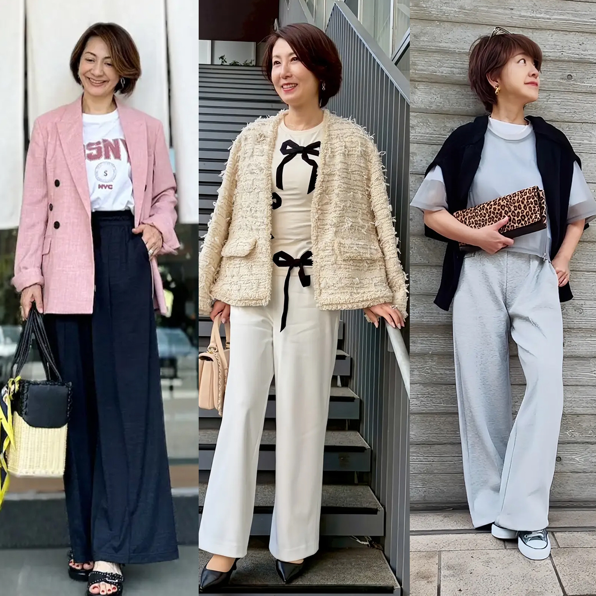 【40代・50代 Tシャツコーデ5選】気温上昇でTシャツの出番到来！ジャケットのインナーに大活躍