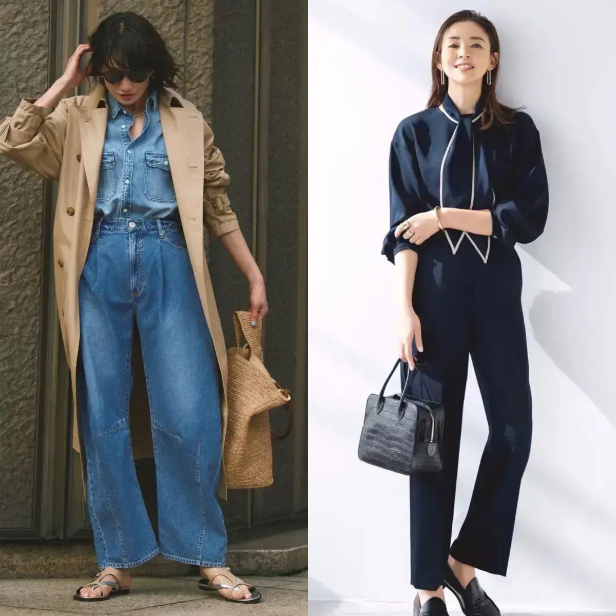 【気温22度の服装】ワイドパンツやブラウスを軽やかに、上品に着こなす40代・50代コーデ6選