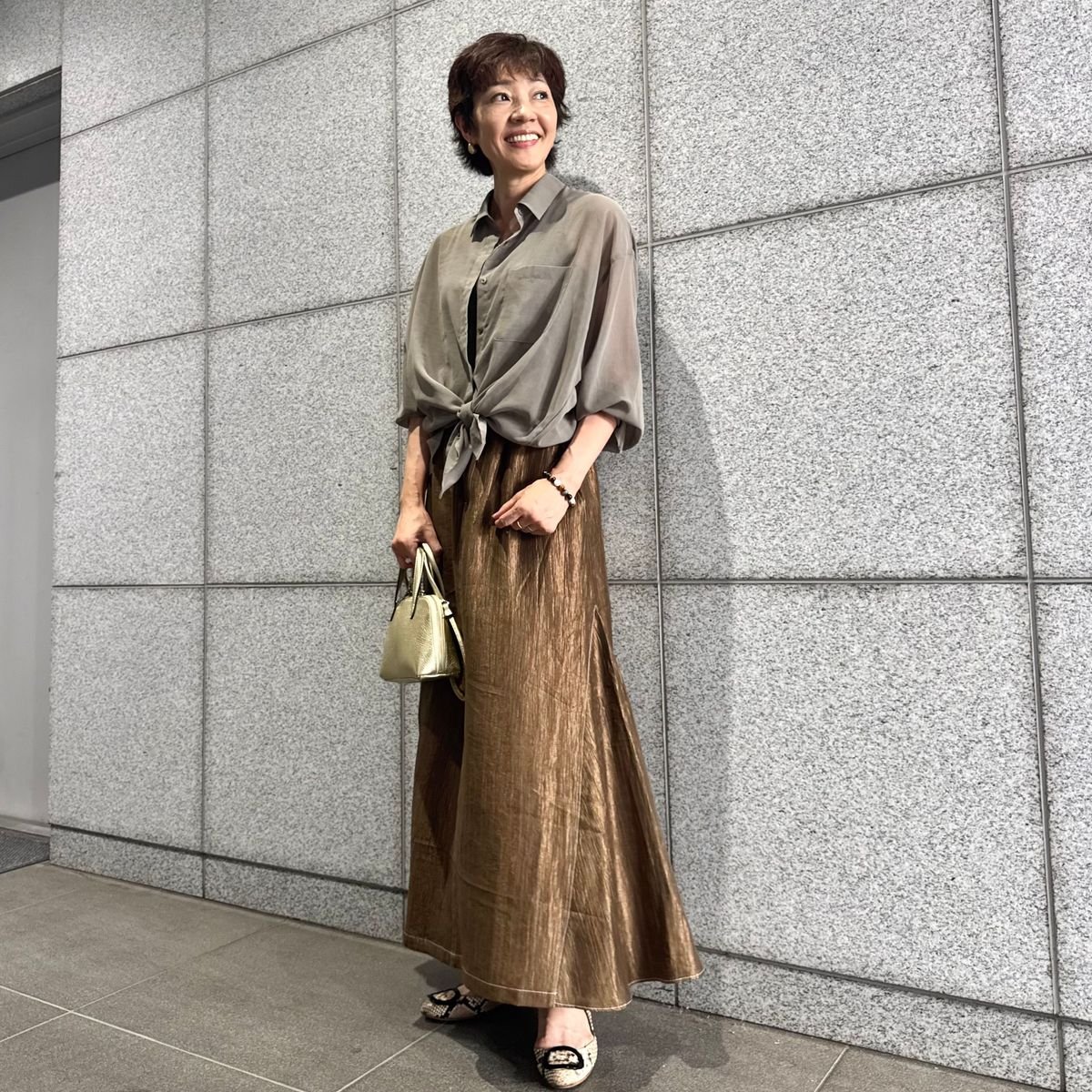 【トレンドカラーで作る50代コーデ】で銀座・お鮨ランチからの日本橋・パワースポット巡り
