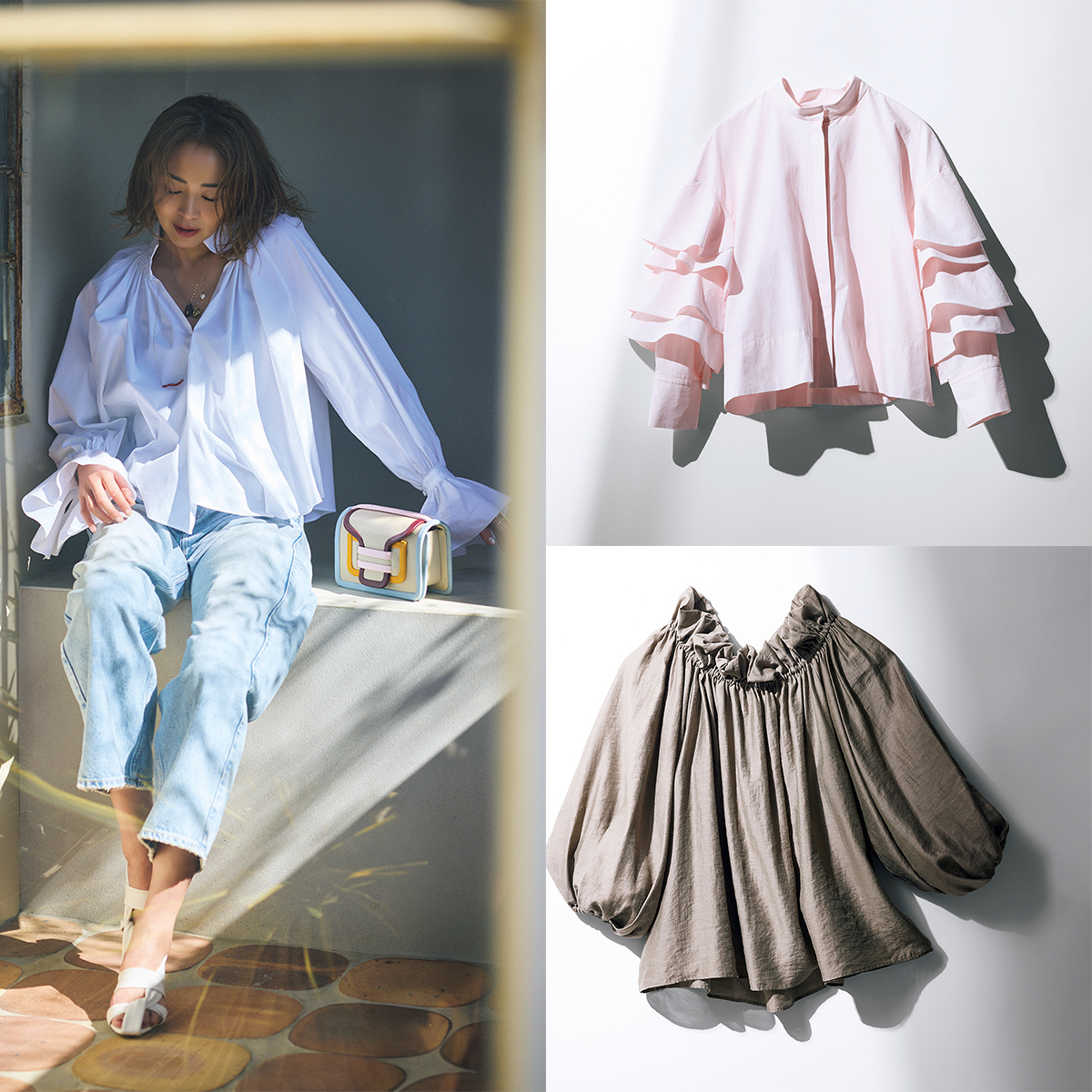 【大人のフリルブラウス5選】袖と首もとに“フリル”を一点投入で印象チェンジ