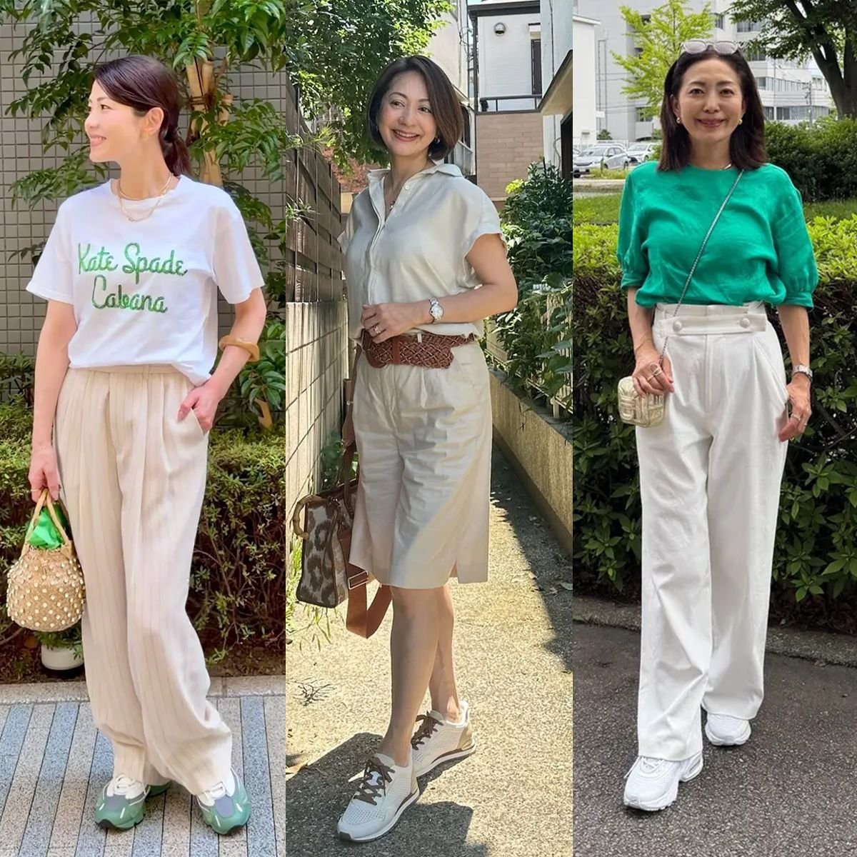 【40代・50代 夏のスニーカーコーデ5選】さりげないリンクでしゃれ感アップ！夏旅やお出かけにも活躍