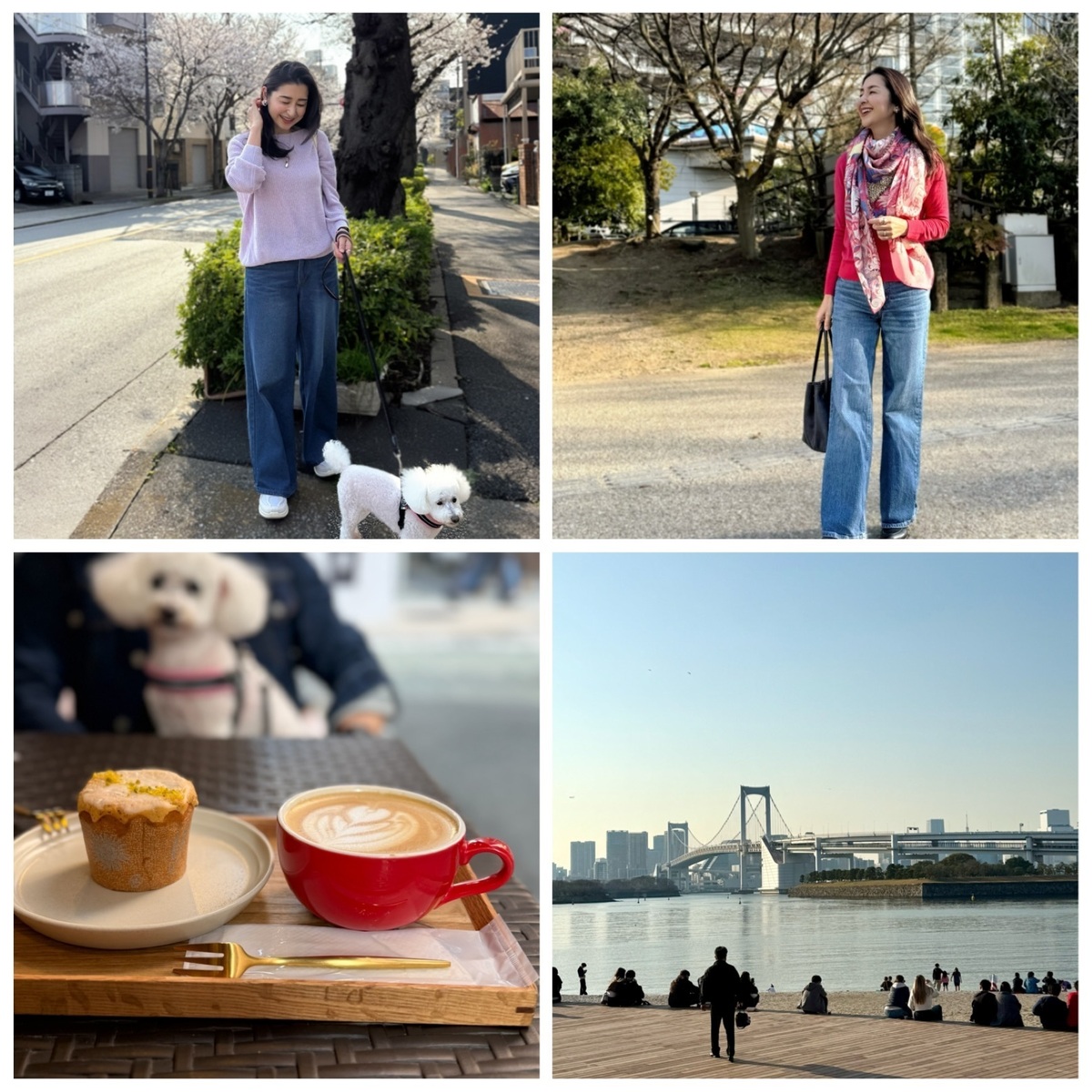 明るい色、やっぱりいいかも♪春色ニットの休日コーディネート