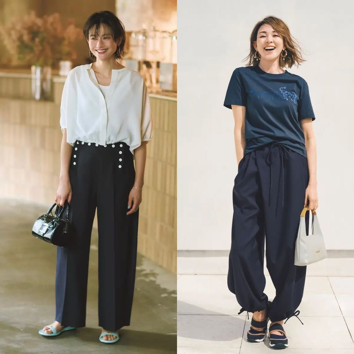 センスよく華やぐネイビーで夏のおしゃれを上品に！【50代の1週間コーデ】