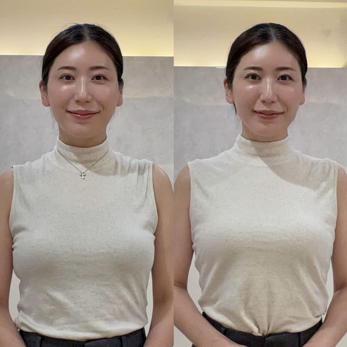 ブラトップでこんなに変わる？ 楽して着痩せが叶う、【BRADELIS New York peace×éclat ブラタンクトップ】のご紹介です。
