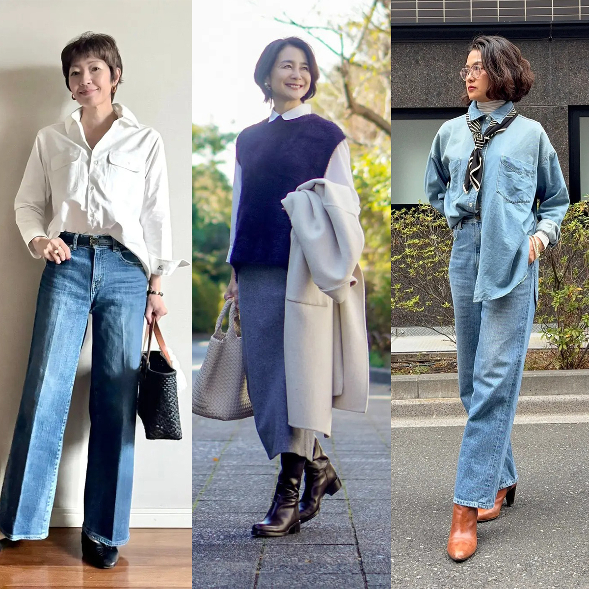 【40代・50代のシャツコーデ6選】プチプラアイテムも！春気分まとえる爽やかな一枚