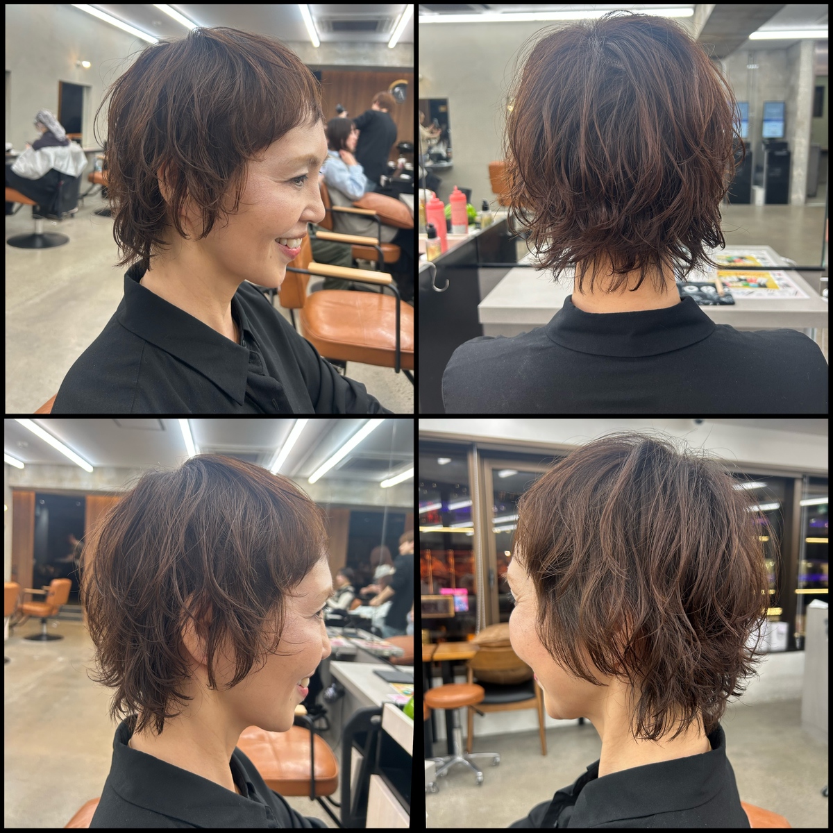 50代ヘア。ボブからのイメチェン。大人ウルフスタイルに。
