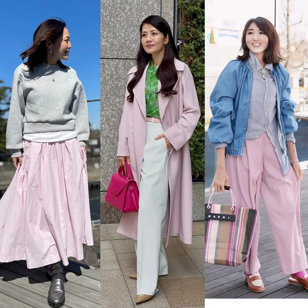 春カラー「ピンク」の出番到来！おしゃれな40代・50代の桜色コーデ5選