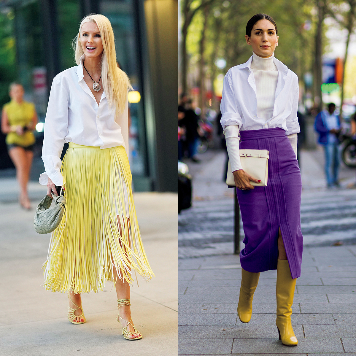 "鮮やかカラー"は上品さがカギ。デザインはセーブして【海外ファッションSNAP】