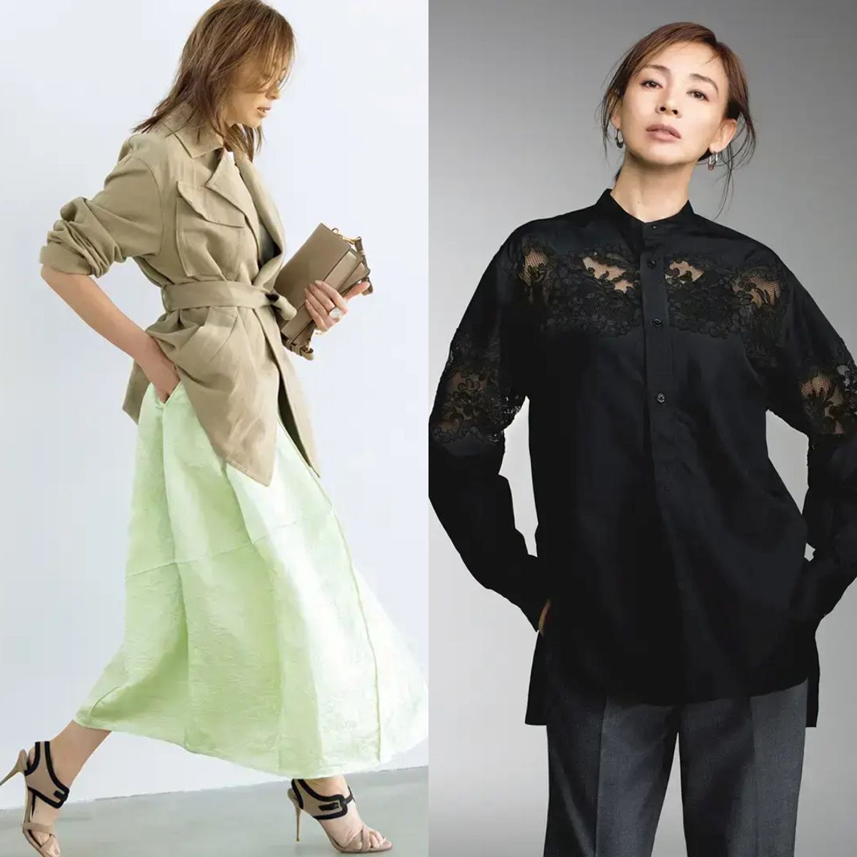 【気温20度の服装】春に映えるシャツやブラウス、スカートで気持ちまで明るくなる！40代・50代コーデ8選